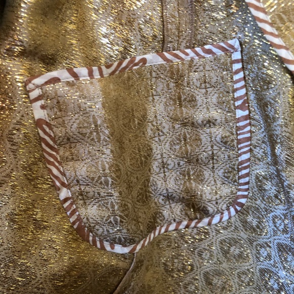 NWT Tracy Reese Gold Brocade Striped Jacket Sz 4 - Picture 6 of 8